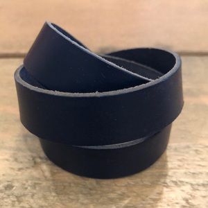 Nickel & Suede Leather Wrap Cuff